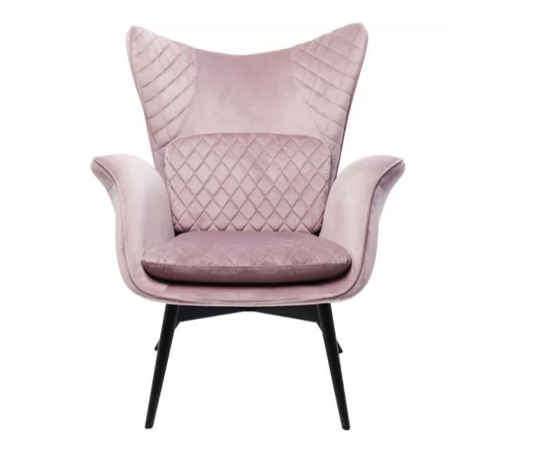 Πολυθρόνα Tudor Velvet Ροζ
